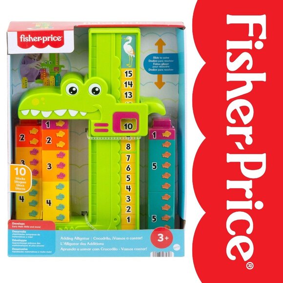 NEW Fisher-Price Alligator Counting Activity with 10 Stacking Blocks Preschool - Picture 1 of 16